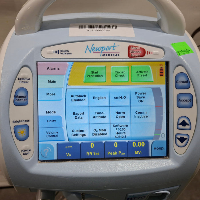 Newport Medical HT70 Plus Ventilator