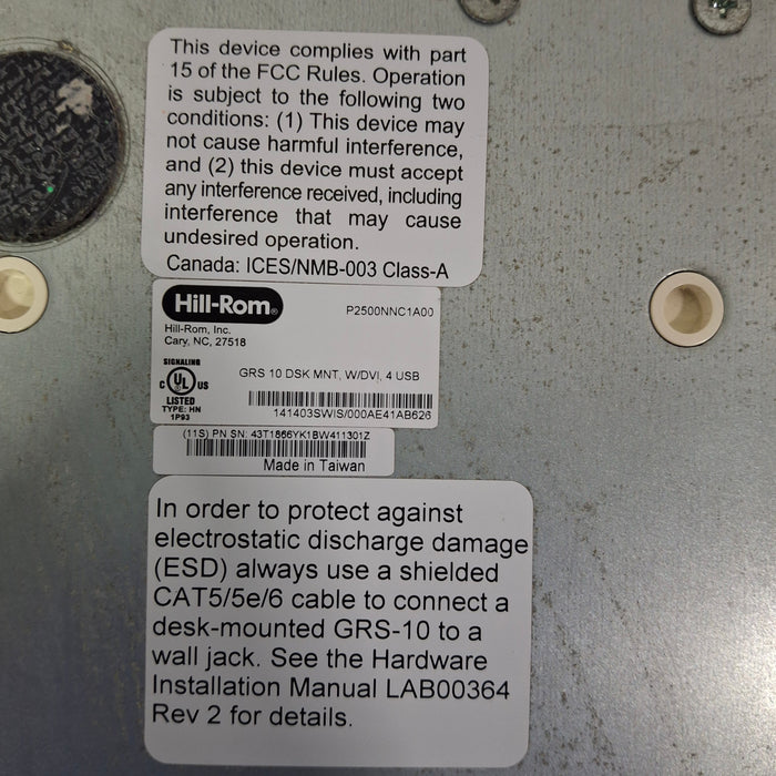 Hill-Rom GRS10 Nurse Call System Monitor