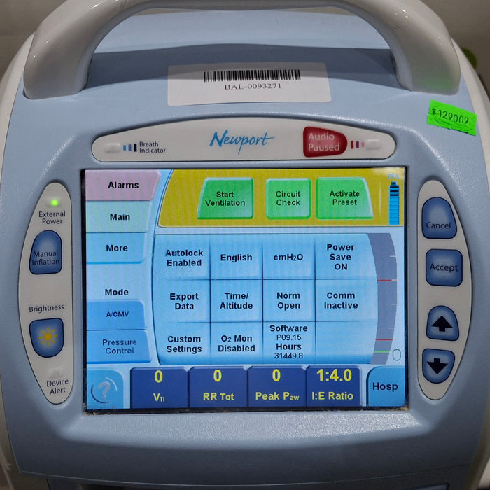 Newport Medical HT70 Plus Ventilator