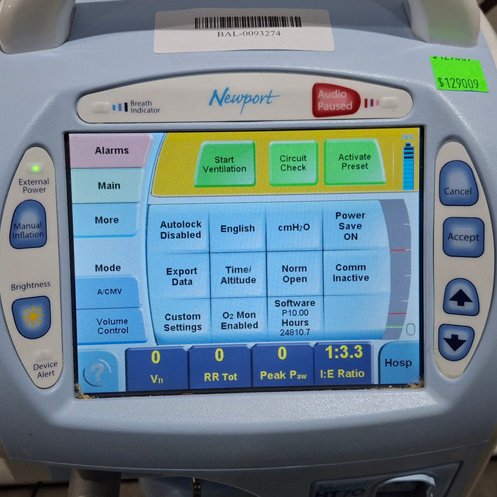 Newport Medical Newport Medical HT70 Ventilator Respiratory reLink Online