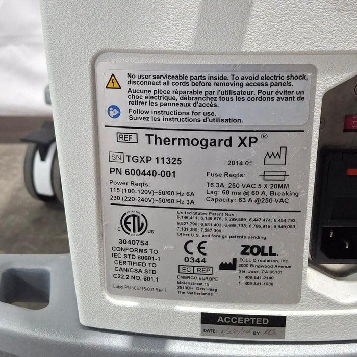 Zoll Thermogard XP Temperature Management System