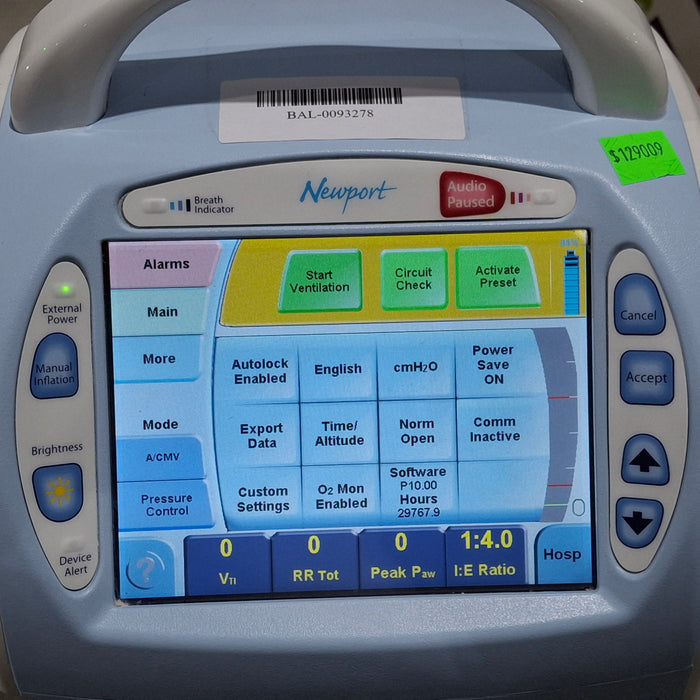 Newport Medical HT70 Ventilator