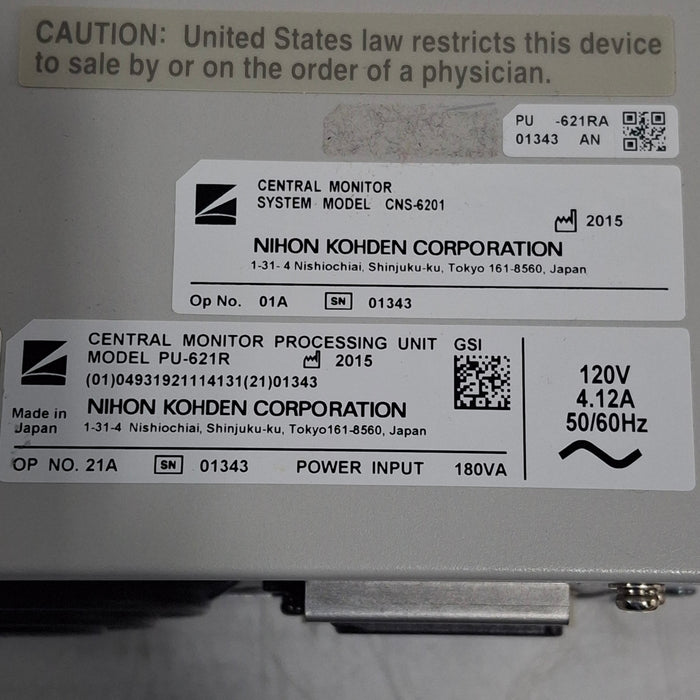 Nihon Kohden PU-621R Central Monitor