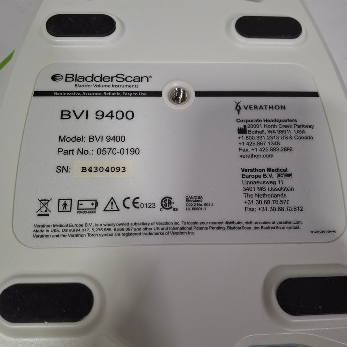 Verathon Medical, Inc BVI 9400 Bladderscan