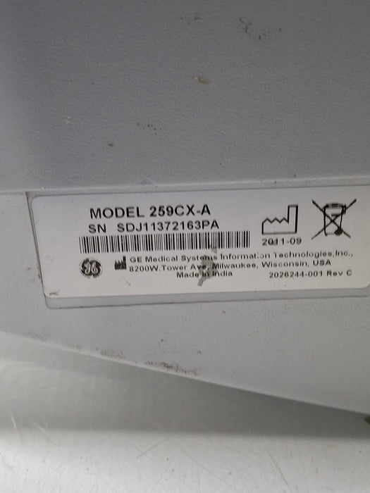 GE Healthcare Corometrics 250cx Series Model 259cx-a Fetal Monitor
