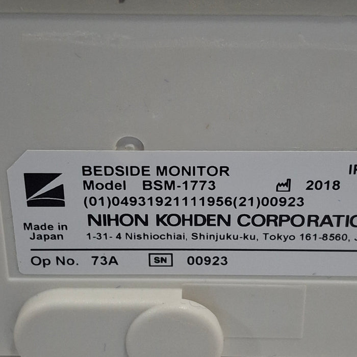 Nihon Kohden Nihon Kohden BSM-1773 Life Scope PT Transport Patient Monitor Patient Monitors reLink Online