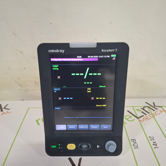 Mindray Mindray Accutorr 7 Vital Signs Monitor Patient Monitors reLink Online