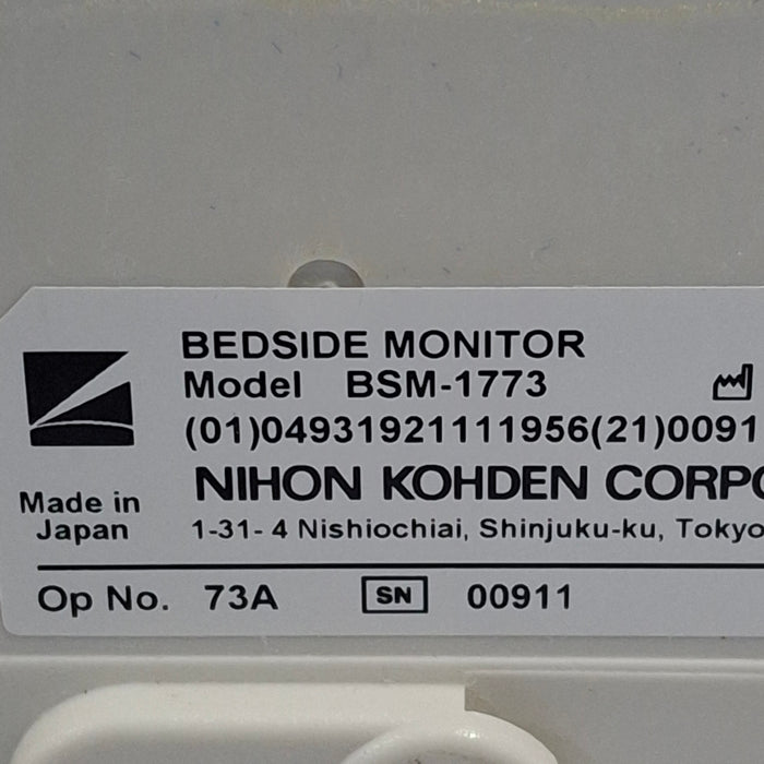 Nihon Kohden BSM-1773 Life Scope PT Transport Patient Monitor