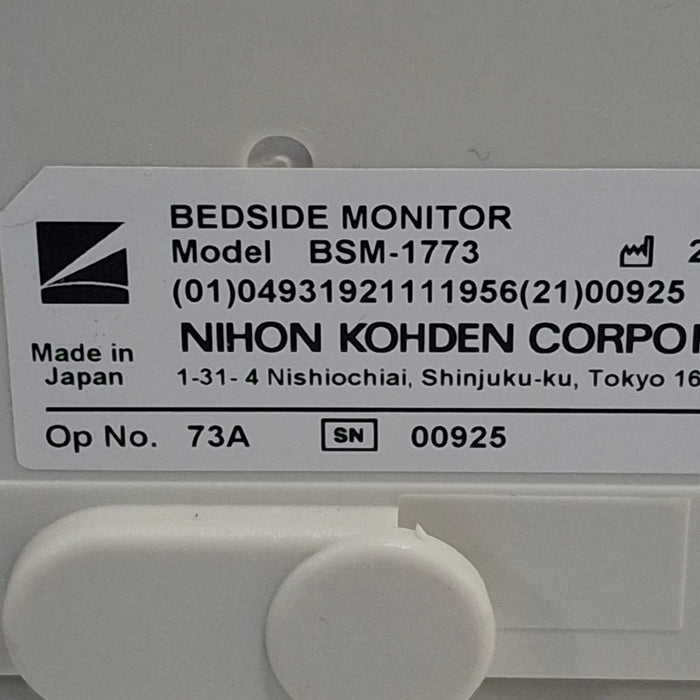 Nihon Kohden BSM-1773 Life Scope PT Transport Patient Monitor
