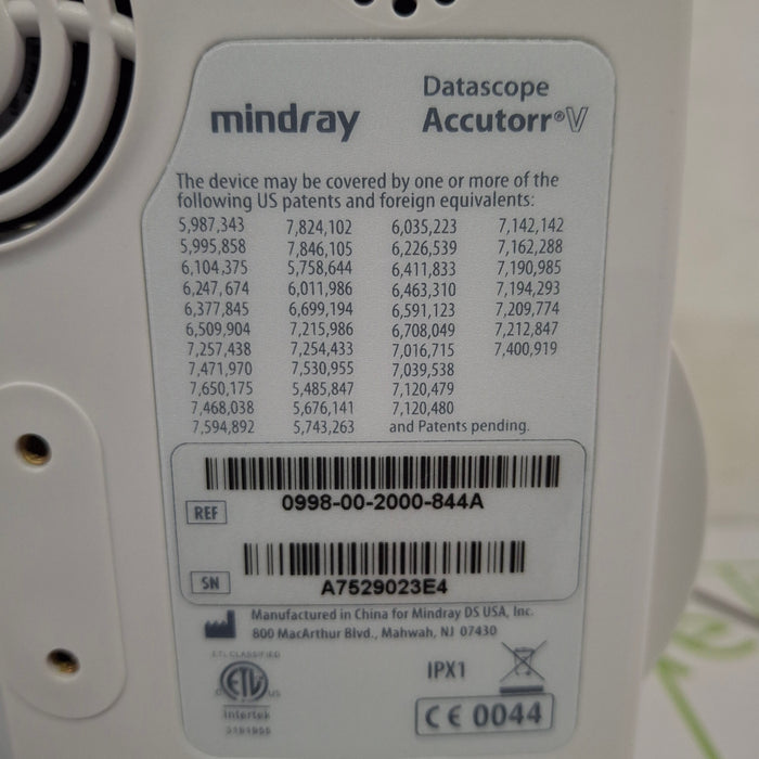Mindray Mindray Datascope Accutorr V Vital Signs Monitor Patient Monitors reLink Online