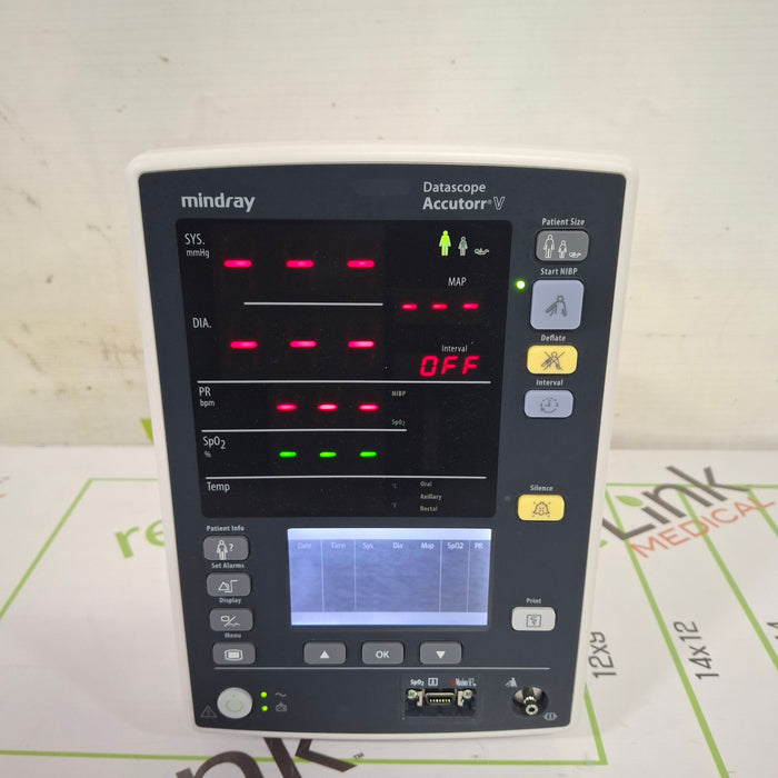 Mindray Datascope Accutorr V Vital Signs Monitor