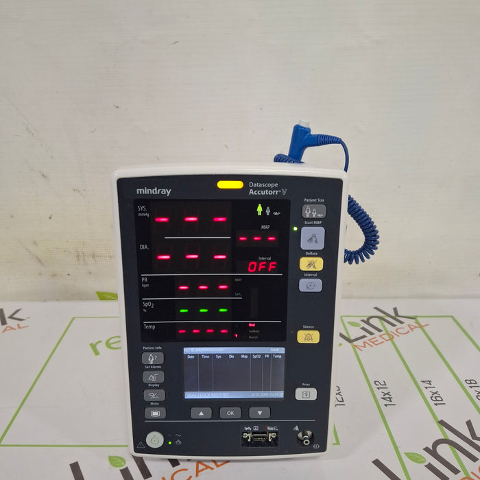 Mindray Mindray Datascope Accutorr V Vital Signs Monitor Patient Monitors reLink Online