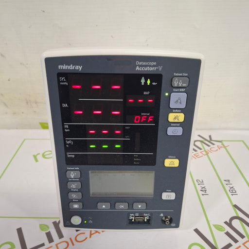 Mindray Mindray Datascope Accutorr V Vital Signs Monitor Patient Monitors reLink Online