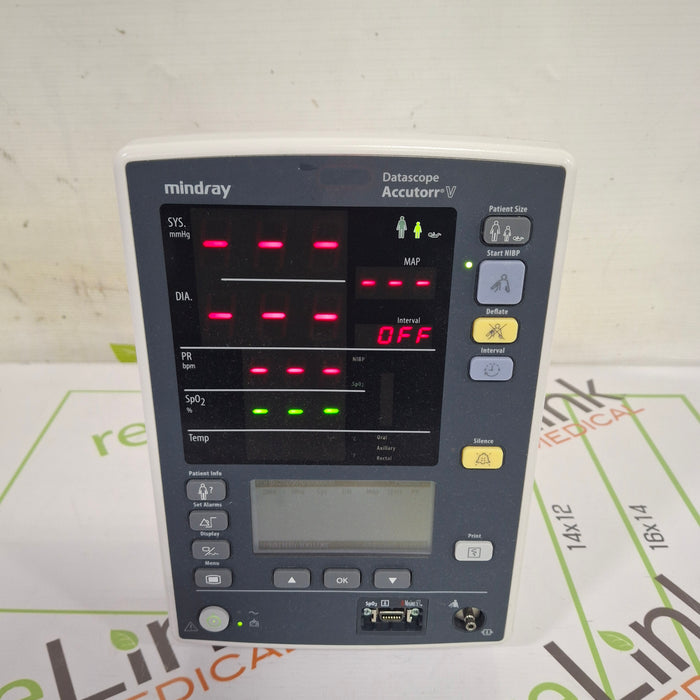 Mindray Mindray Datascope Accutorr V Vital Signs Monitor Patient Monitors reLink Online