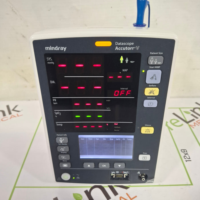 Mindray Datascope Accutorr V Vital Signs Monitor
