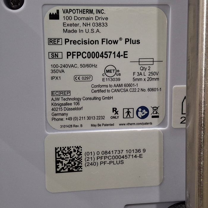 Vapotherm Vapotherm Precision Flow Plus Meter Humidifier Respiratory reLink Online