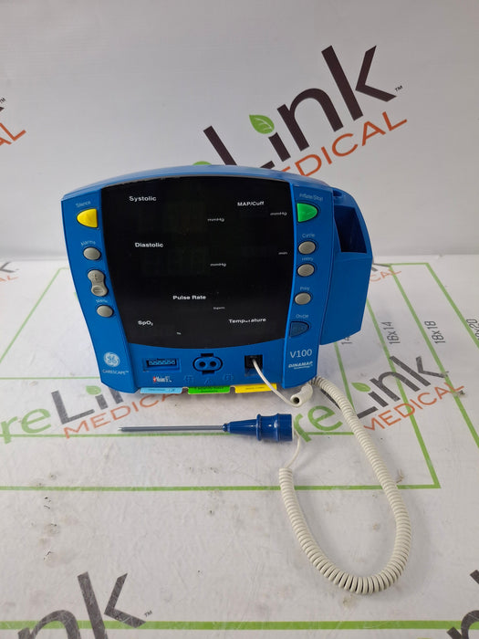 GE Healthcare Dinamap V100 - NIBP, SpO2, Temp Vital Signs Monitor