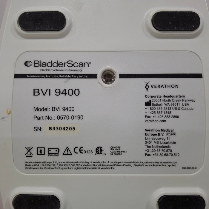 Verathon Medical, Inc BVI 9400 Bladderscan