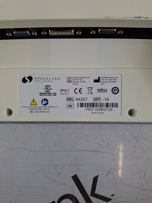 Spacelabs Healthcare Xprezzon 94267 Opt-19 Patient Monitor