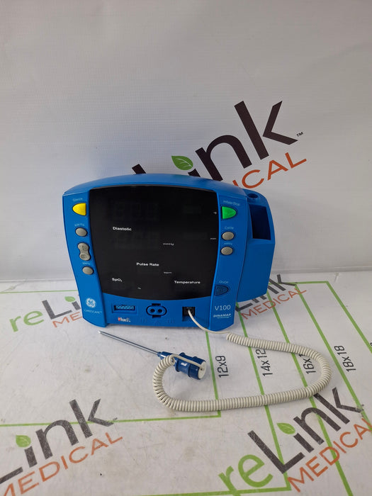 GE Healthcare Dinamap V100 - NIBP, SpO2, Temp Vital Signs Monitor
