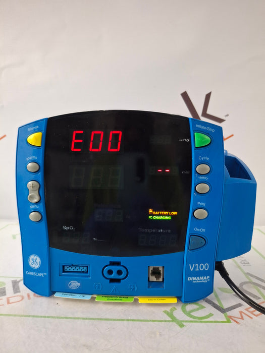 GE Healthcare Dinamap V100 - NIBP, SpO2, Temp Vital Signs Monitor
