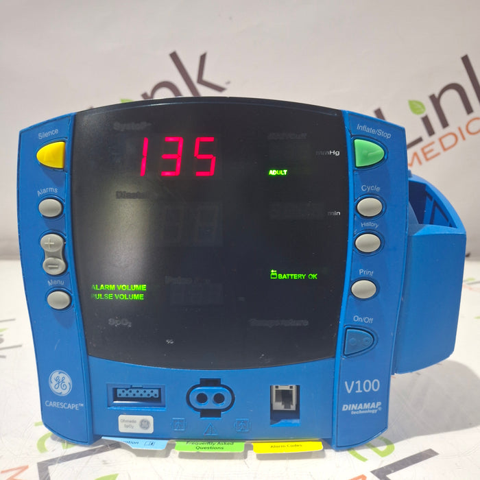 GE Healthcare Dinamap V100 - NIBP, SpO2, Temp Vital Signs Monitor