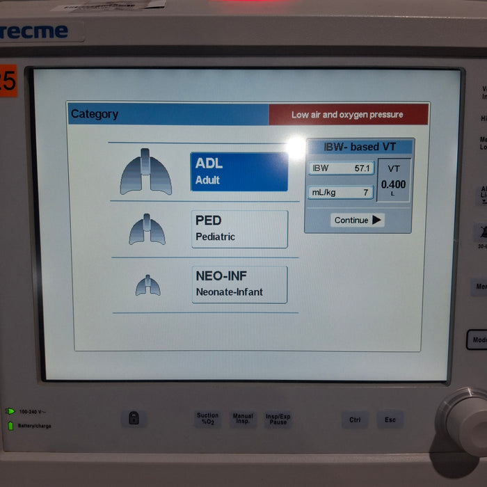 Tecme Neumovent GraphNet Advance ICU Ventilator