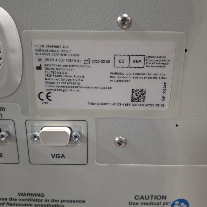 Tecme Neumovent GraphNet Advance ICU Ventilator