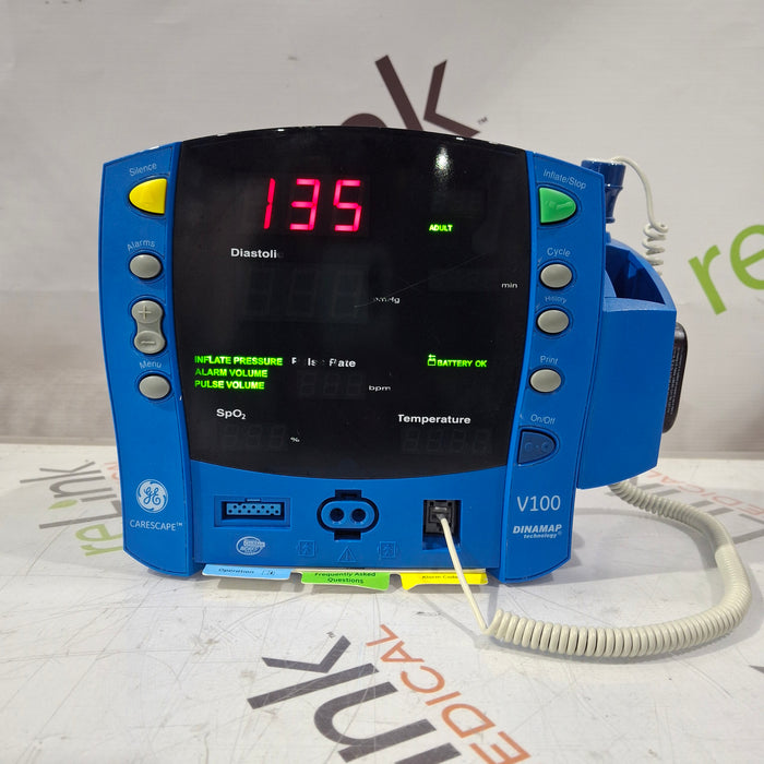 GE Healthcare Dinamap V100 - NIBP, SpO2, Temp Vital Signs Monitor