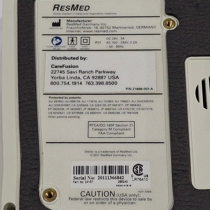 ResMed Stellar 100 Noninvasive Ventilator