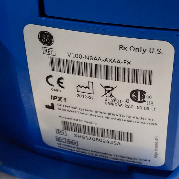 GE Healthcare Dinamap V100 - NIBP, SpO2, Temp Vital Signs Monitor