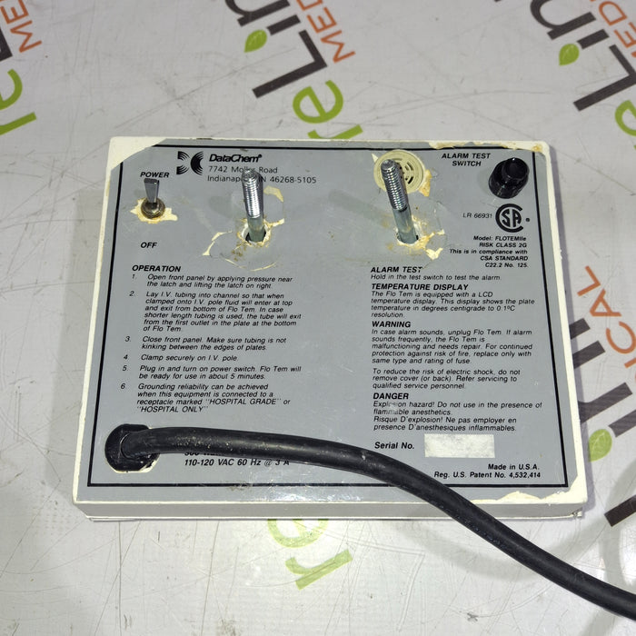 DataChem FLOTEM IIE Blood/Fluid Warmer