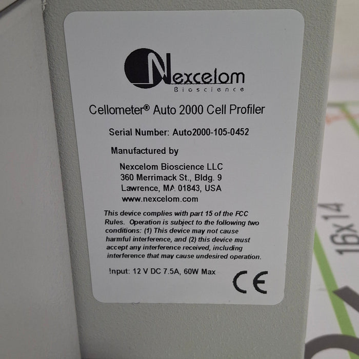 Nexcelom Bioscience LLC Cellometer Auto 2000 Auto Cell Profiler