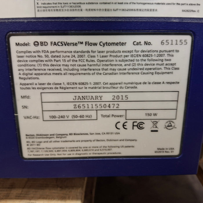 Becton Dickinson FACSVerse Flow Cytometer