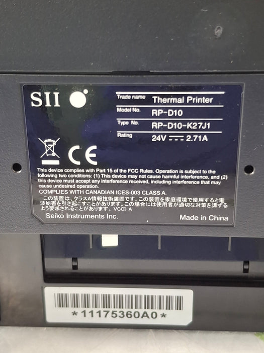 Seiko Instruments SII RP-D10 Direct Thermal Printer