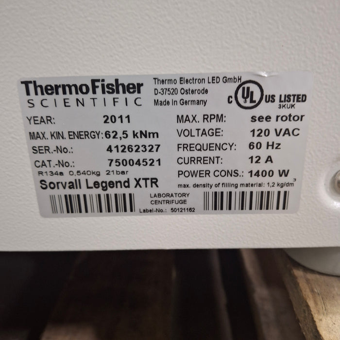 Thermo Scientific Sorvall Legend XTR Centrifuge