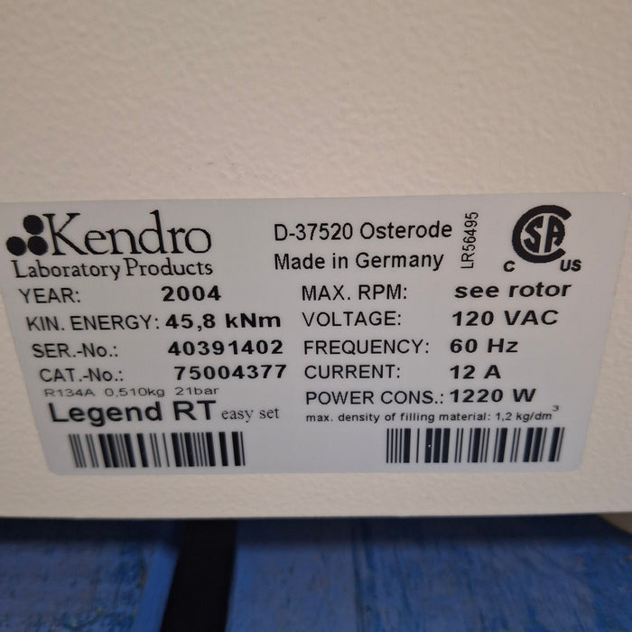 Thermo Electron Sorvall Legend RT Benchtop Centrifuge