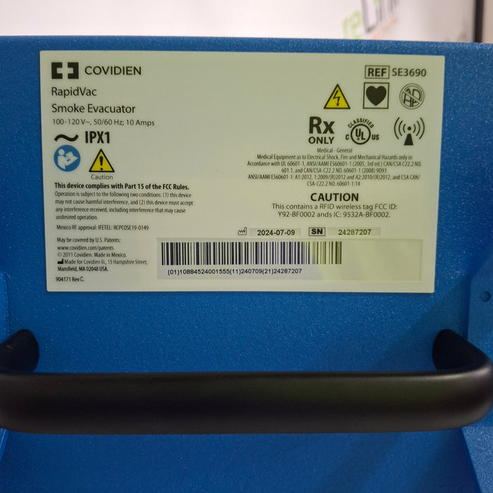 Covidien RapidVac SE3690 Smoke Evacuator