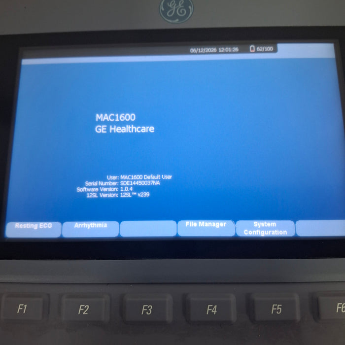 GE Healthcare GE Healthcare MAC 1600 ECG Cardiology reLink Online