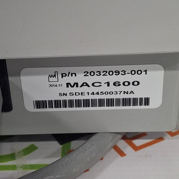 GE Healthcare GE Healthcare MAC 1600 ECG Cardiology reLink Online