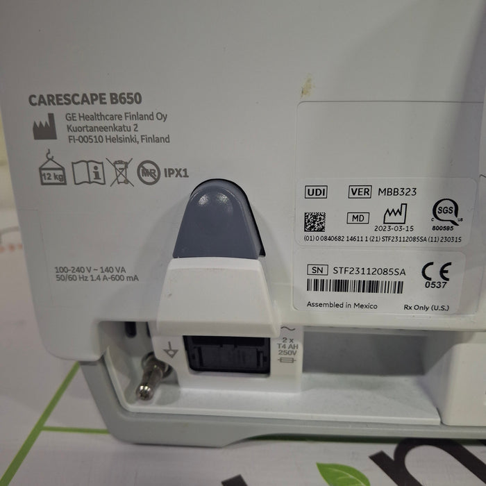 GE Healthcare Carescape B650 Anesthesia Care Patient Monitor