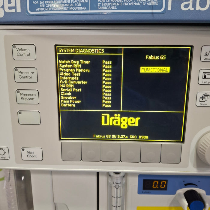 Draeger Medical Fabius GS Anesthesia Machine