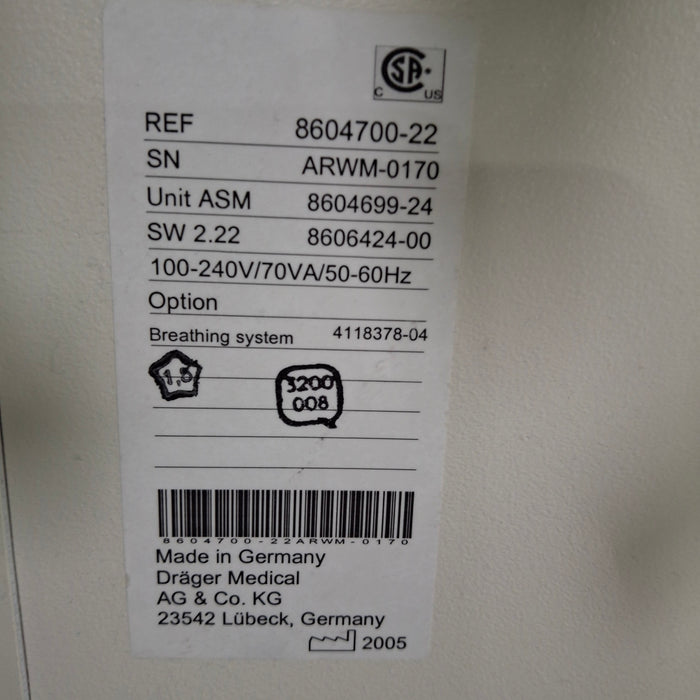 Draeger Medical Fabius GS Anesthesia Machine