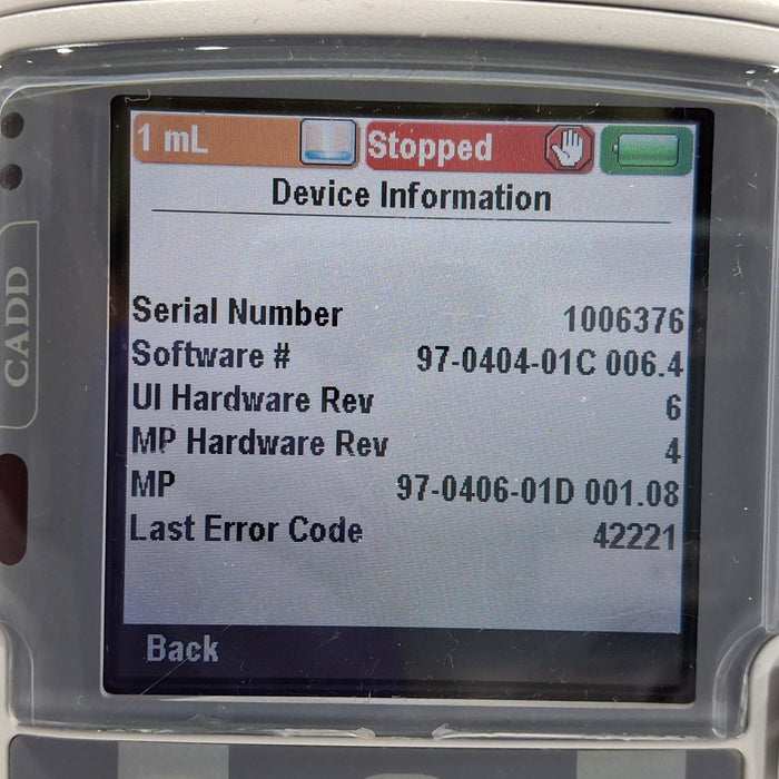 Smiths Medical CADD Solis 2110 Ambulatory Infusion Pump