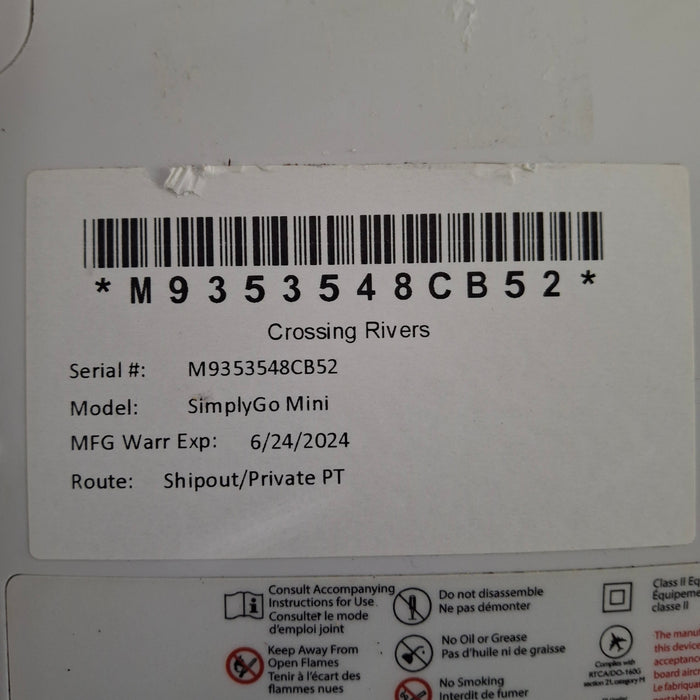 Respironics SimplyGo Mini Oxygen Concentrator