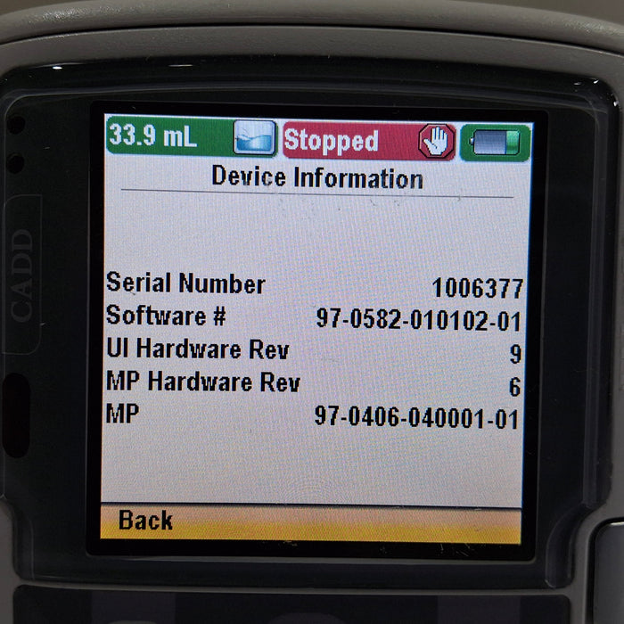 Smiths Medical CADD Solis 2110 Ambulatory Infusion Pump