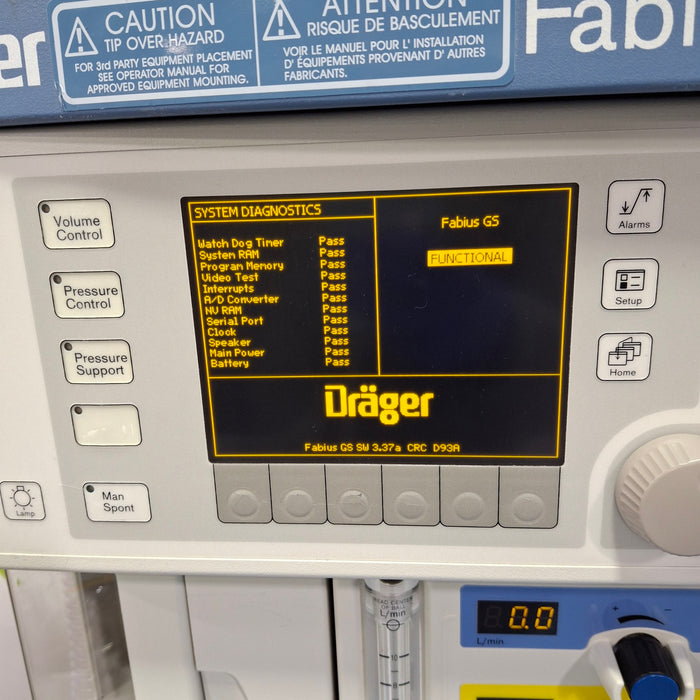 Draeger Medical Fabius GS Anesthesia Machine