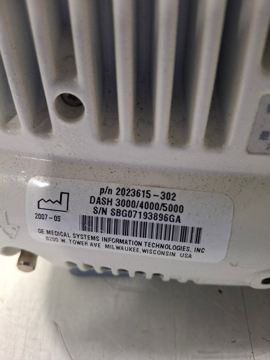 GE Healthcare Dash 5000 - Masimo SpO2 Patient Monitor