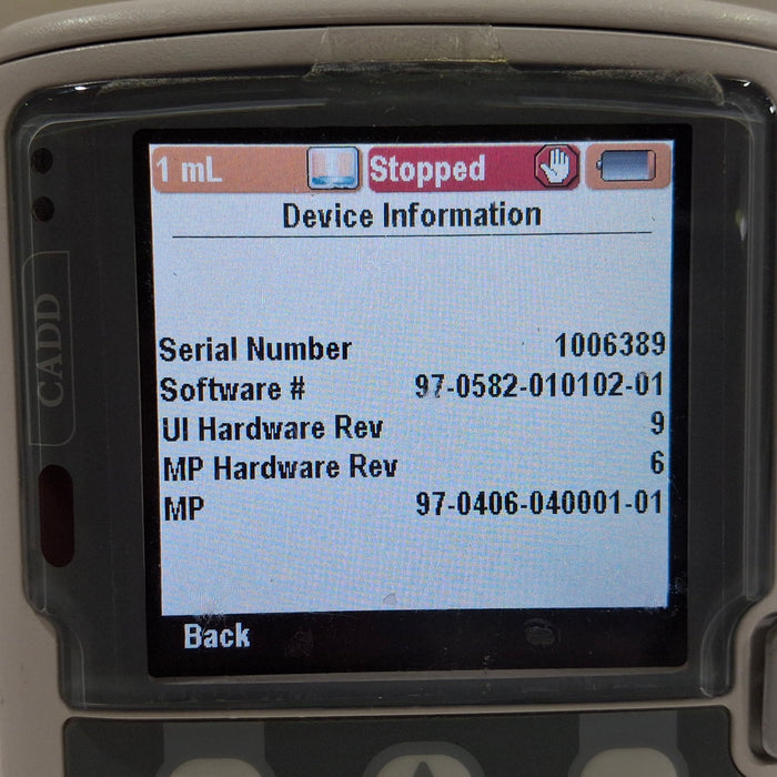 Smiths Medical CADD Solis 2110 Ambulatory Infusion Pump