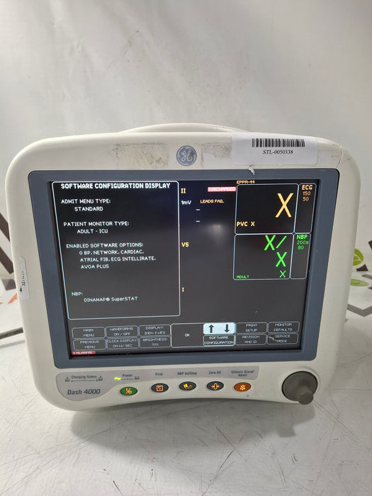 GE Healthcare Dash 4000 - Masimo SpO2 Patient Monitor